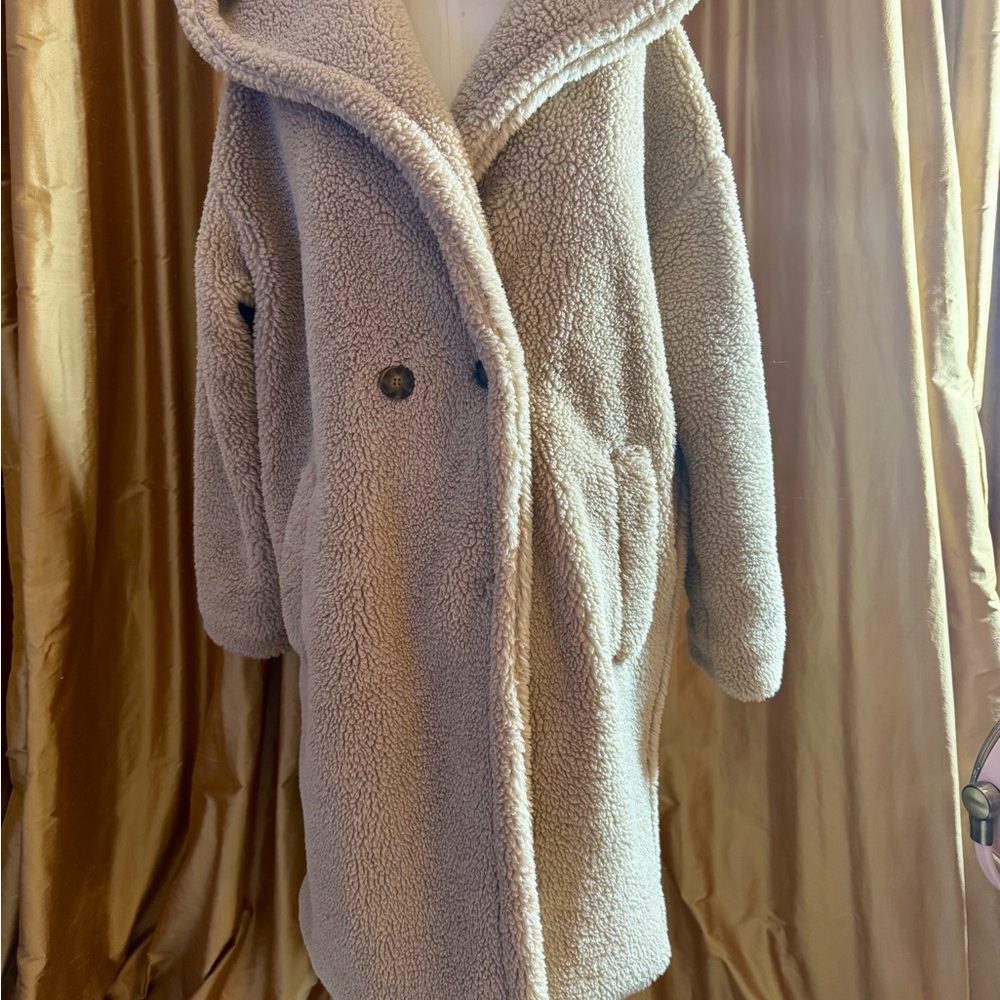Lucky Brand Cozy Cream Teddy Jacket